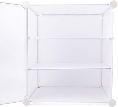 Miniatura 8 de Zapatero para 96 pares de organizadores de zapatos, de pie estrecho, cajas de almacenamiento de zapatos de plástico transparente con puertas,