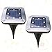 LIFKICH 2Pcs LED Solar Lights for Outdoor Use Garden Lighting Tool Buried Lamp for Pathway and Patio Illumination