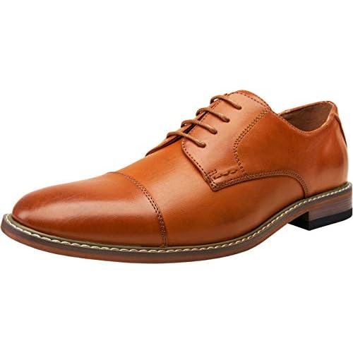 Vostey Men's Dress Shoes Classic Formal Business Cap Toe Wingtip Oxfords Lace Up Derby Shoes