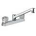 Dura Faucet 4” RV Kitchen Faucet with Crystal Acrylic Knobs for Recreational Vehicles, Trailers, Motorhomes, 5th Wheels and Campers (Chrome)