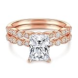 💕 Regalo exquisito 💕 Representa el amor eterno y la promesa, y se puede regalar como anillo de compromiso a tu amante. El mejor regalo para compromiso, boda, día de San Valentín, Acción de Gracias, Navidad y Año Nuevo.