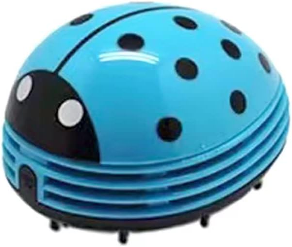 Blue Beetle Shaped Portable Corner Desk Table Top Vacuum Cleaner Mini Cute Vacuum Cleaner Dust Sweeper(Blue Color)