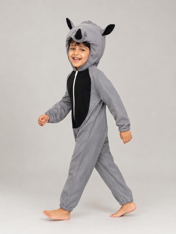 Image of Animal Costume for Kids | Plush Fancy Dress Costume for Boys & Girls |School Fancy Dress, Annual Day, Jungle Theme, Role Play, Halloween & Birthday Party