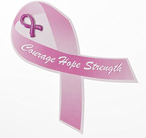 Oriental Trading Co 12 PINK RIBBON Breast Cancer Awareness Glitter Lapel Pins