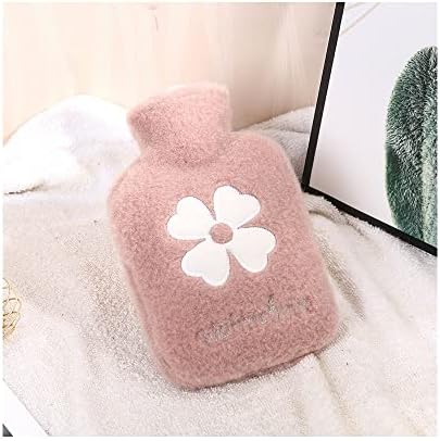 Hot Water Bottle,Hot Water Bottle with Cover, 500ML Small Hot Water Bottle,Wearable hot Water Bottle,Mini hot Water Bottle, Great Gift for Women, Seniors & Children (Pink)