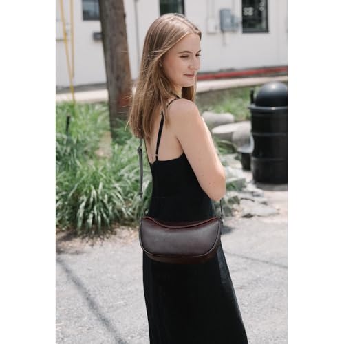 Leather Crossbody Bag Purse for Women Men Crescent Shoulder Bag Medium Cross Body Dumpling Bag Half Moon Adjustable4