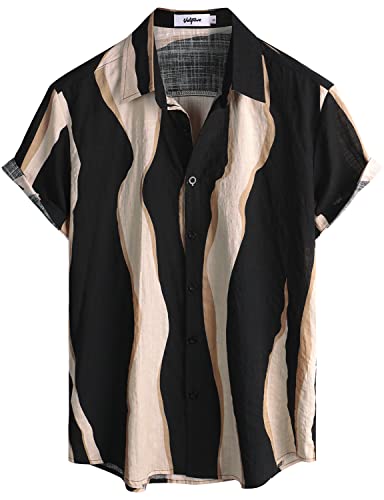 Image of VATPAVE Mens Casual Hawaiian Floral Shirts Short Sleeve Button Down Tropical Shirts Beach Summer Shirts