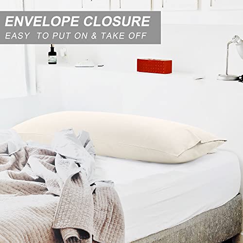 Housse de coussin de corps 20x60in kaki en microfibre 1800 - 7