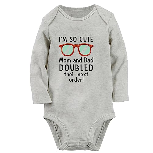 iDzn I'm So Cute Mom And Dad Doubled Their Next Order Funny Romper Baby Bodysuits Newborn Jumpsuit Kids Graphic Long Outfits