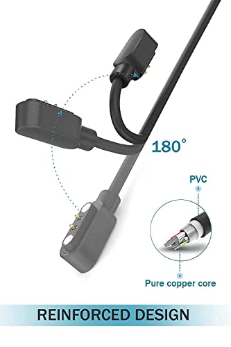 Image of BeatXP Smartwatch Charging Cable | Strong Magnetic Grip | Fast & Safe USB Charger for Fire-Boltt, Noise, Dizo, beatXP & All 2 Pin Smart Watches (Verify Cable Port Type, 5V USB Compatible)