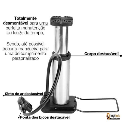 Bomba de encher bola pneu de bicicleta, piscina, infláveis com pedal mini portátil desmontável ultra