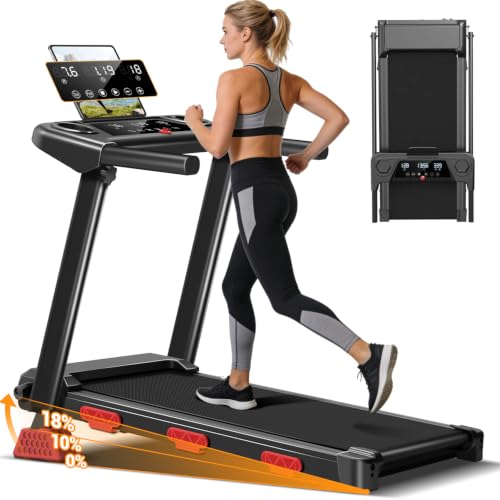18% Incline Folding Treadmill Walking Pad for Home