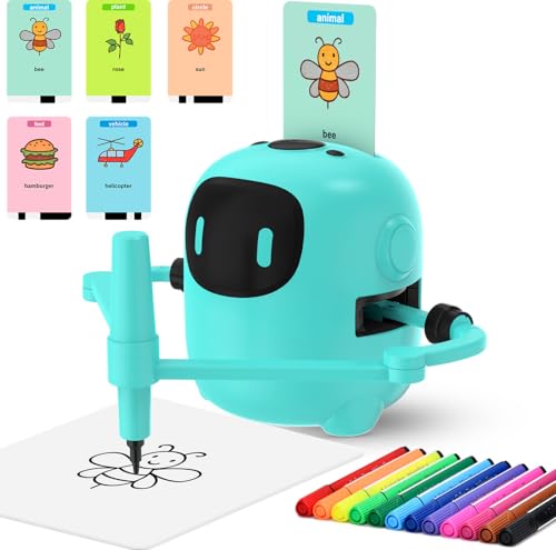 Imagen de Ruycllo Robot de Dibujo Interactivo para Niños Juguete Educativo con 100 Tarjetas y Lápiz