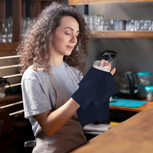 image for Utopia Home [24 Pack, Navy Blue] Cloth Napkins 17x17 Inches, 100% Poly