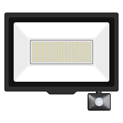 Willpower LED Security Lights Outdoor Motion Sensor 150W LED Floodlight 15000lm IP66 Waterproof PIR Lights Daylight White 6500K Wall Light for Garden Backyard Garage Doorway Court Patio Lawn