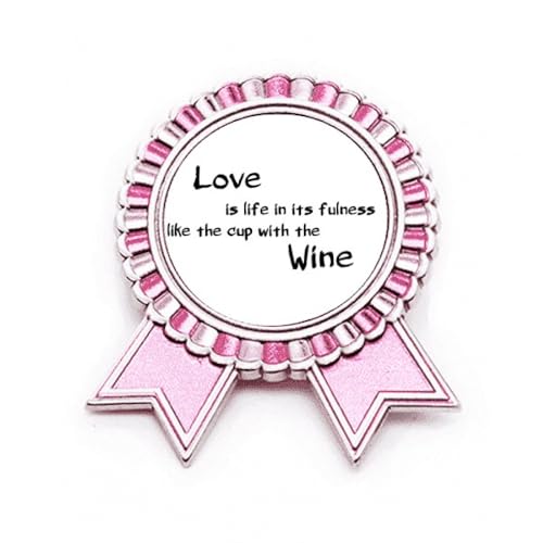 Broche « Love Like Wine » poésie rose : portez vos sentiments et votre passion