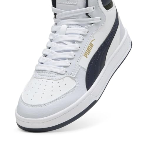 PUMA PUMA Unisex-Child, Caven 2.0 Mid, PUMA White-Silver Mist-PUMA Black, Big Kid, 7