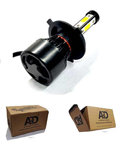 Image of A2D? 2352. 12V / 36W 4C-Sided Led Full Cobe H4 /HS1 Bright Bike LED Headlight Replacement Bulb High-Low Beam 6000K White compatible with Bajaj Platina 100
