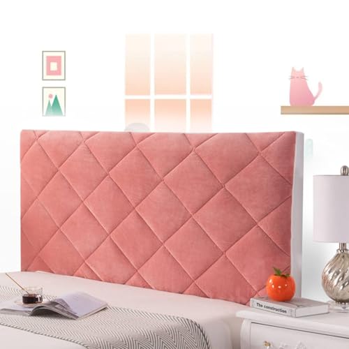 Aumarndi Copri Testiera Del Letto Copritestiera Imbottita Fodera Per Letto Matrimoniale Cuscini Testata Letto Matrimoniale Ferro Battuto Fodera In Tessuto, Protettiva, Imbottito,Rosso-160Cm