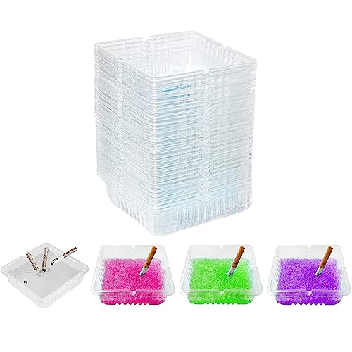 BBRGIRL Ceniceros desechables para cigarrillos al aire libre, ceniceros sin humo para interiores, ceniceros portátiles resistentes al viento, paquete de 30 ceniceros desechables purificadores de humo