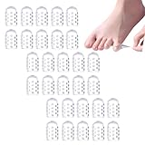 Silicone Anti-Friction Toe Protector,Gel Toe Separators Breathable Little Toe Covers for Men Women,Soft Clear Little Toe Protectors Caps Guards,Toe Sleeves for Corns, Blisters and Pain Relief (30pcs)