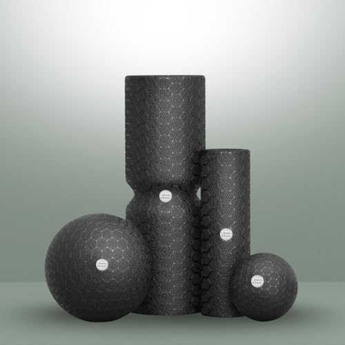 Liebscher & Bracht Original Faszien-Set: Faszienrolle und Faszienball (je 2 Stück) Faszienrollenset, Massageball & Rollen Made in Germany, Übungs-App