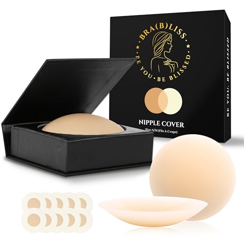 Medical Grade Nipple Covers for Women Reusable Silicone Adhesive Pasties Invisible Sticky Covers Travel Case