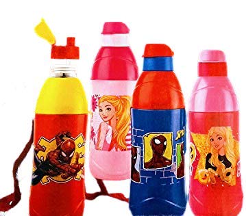 CELLO Puro Steel-X Kids Zee 600 | Water Bottle with Inner Steel and Outer Plastic | Insulated Water Bottle | 540 ml, Assorted, Set of 2