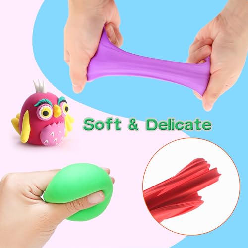 Ixiaoyoo Air Dry Clay Kit - 28 Colors Magic Clay, Molding Clay for Kids, Safe & Non-Toxic, Colorful DIY Clay, Great Gift for Boys & Girls - Image 7