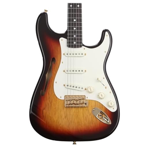 Fender Custom Shop Artisan Korina Stratocaster Semi-hollowbody Electric Guitar - Chocolate 3-color Sunburst
