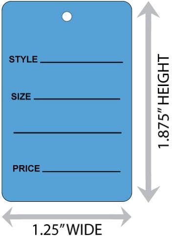 Small (1.25" X 1.875") Blue Unstrung Coupon Merchandise Tag. Case of 2,000 Tags.