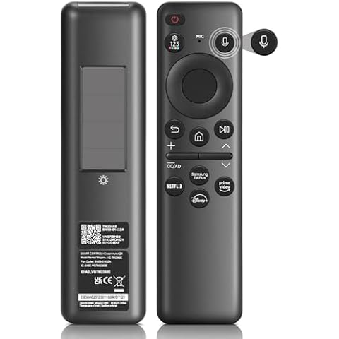AZMKIMI 𝐁𝐍𝟓𝟗-𝟎𝟏𝟒𝟑𝟐𝐀 𝐓𝐌𝟐𝟑𝟔𝟎𝐄 Solar Voice Remote Control Compatible with Samsung TV Remote Control Compatible with Samsung BN59-01432A Neo QLED OLED 8K HDR Smart TV(𝟐𝟎𝟐𝟑 𝐌𝐨𝐝𝐞𝐥) Cover