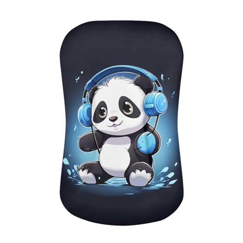 Image of ZOUTAIRONG Panda Cats Soft Bassinet Sheets Floral Comfy Polyester Cradle Sheets for Baby Boys Girls Universal Fit for Most Cradle and Bassinet Mattress Blue
