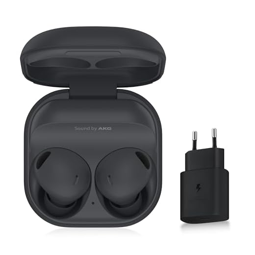 Samsung Galaxy Buds2 Pro, écouteurs Bluetooth, sans fil, réduction active de bruit, étui de chargement, son de Qualité Hi-Fi, résistant à l’Eau, Audio 360, Anthracite, Chargeur Secteur Rapide 25W