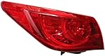 LOYALHEARTDY For 2014 2015 2016 2017Infiniti Q50 Q50s Halogen Tail Lights Lamps, Left Driver Side Outer Tail Lamp Brake Light Red Housing Rear Tail Lights LH