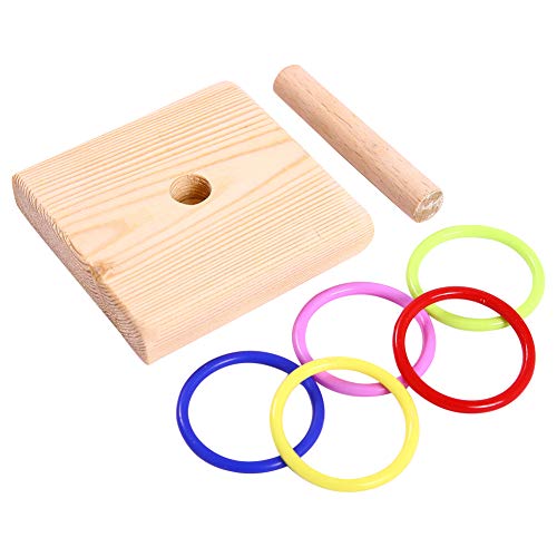 QBLEEV Bird Training Ring Toy, Parrot Trick Tabletop Toys, Bird Educational Toys, Stacking Color Rings,Bird Cage Toys - Thumbnail 7