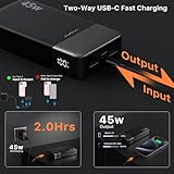 JUOVI J2621 Power Bank Fast Charging 20000mAh 45W, Portable Charger PD 3.0 QC 4.0 Battery Pack, With LED Display,2 USB-C, 2 USB-A for iPhone 16 15 14 13,Tablet,Galaxy,iPad,Samsung S24 S23,Google - Image 4