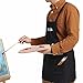 FreeNFond Adjustable Artist Apron with Pockets for Women Men Canvas Painting Aprons for Arts Gardening Utility or Work