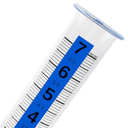 TBWHL Plastic Rain Gauge Replacement Tube 7\" Easy to Read Freeze Proof Rain Gauges Outdoors Best Rated for Garden, Yard, Patio, 8.26 x 2.26 x 1.77 inches Cold Resistance Crack Resistance for Outdoor - Thumbnail 3