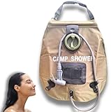 EZ USE Solar Camping Shower Bag – 5 Gallon Portable Outdoor Shower, Heats Water Using Sunlight, Upgraded Shower Head & Hose, Perfect for Camping, Hiking, Beach & Travel
