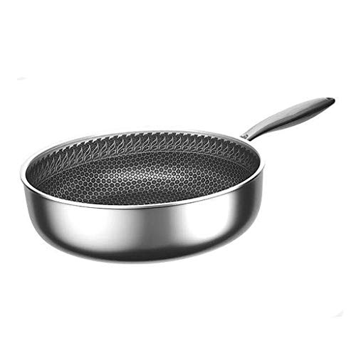 SH-chaoguo Fry Wok/Frying pan/316 Stainless Steel Non-Stick pan/Cooking pan, uncoated, (28cm) for Induction Cooker and Gas Stove