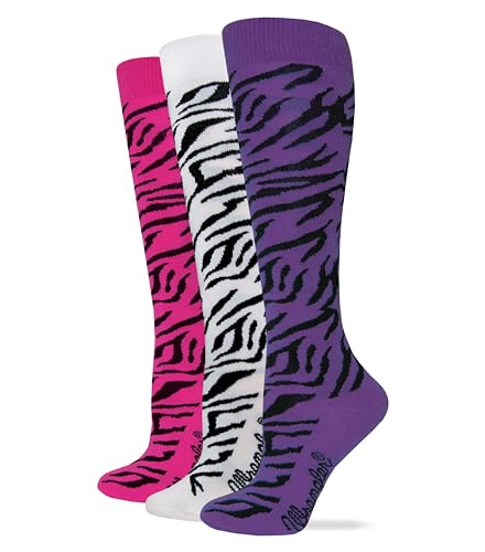 Wrangler Womens Zebra Print Socks, Fuchsia, Medium2