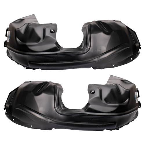 Image of TRQ Front Inner Fender Liner Set Compatible with 2019-2022 Jeep Cherokee CH1248201 CH1249201