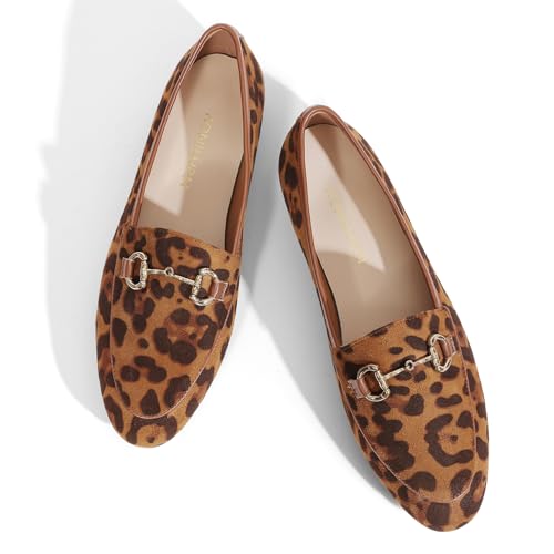 Image of Womens Loafers Flats Dress Shoes Slip On Penny Comfortable Round Toe Business Casual Work