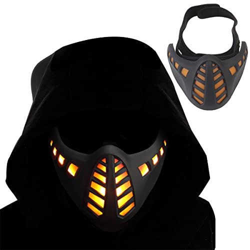 Masques tactiques LED airsoft pour soirée Halloween et CS
