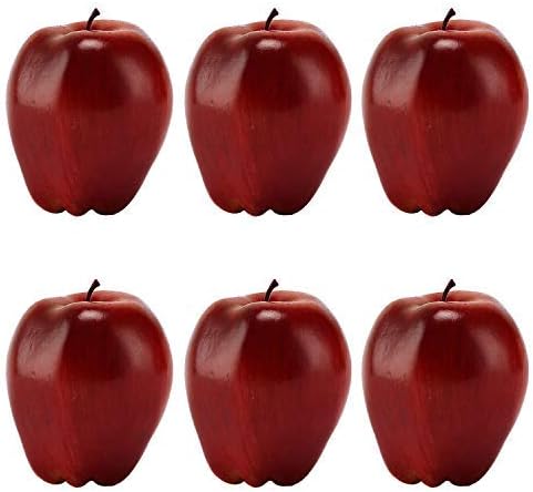 Artificial Lifelike Simulation Apples Decorative Red Apple Fruit for Home House Kitchen Thanksgiving Christmas Party Decoration