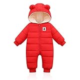 Baby Winter Schneeanzug für Jungen und Mädchen, aus hochwertigem Nylon und Fleece. Berührt weich und warm, hautfreundlich, atmungsaktiv und ohne Reizungen.