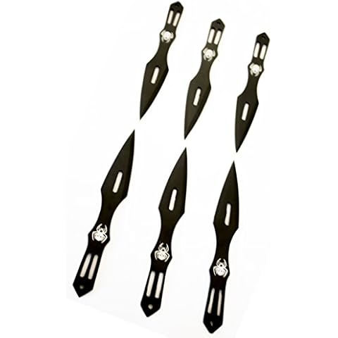 Under Control Tactical Best Throwing Knives for Competition - Includes Pack of 6 with Case - Kunai Knife Set for Martial Arts Ninjas Cover