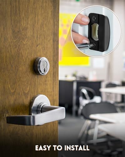 10 Pcs Door Strike Plate,Black Universal Door Strike,Corner Deadbolt Strike,Stainless Steel Deadbolt Covers
