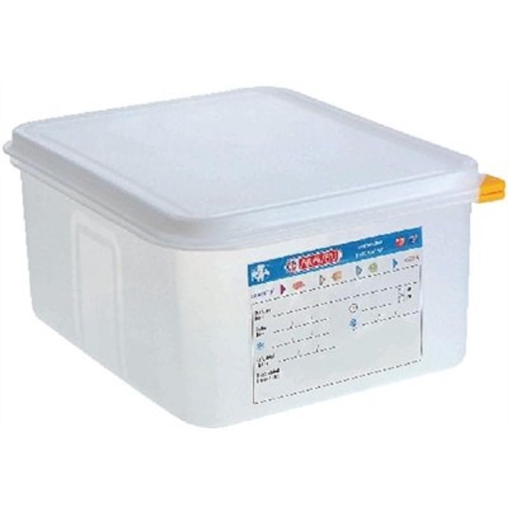Araven Contenedor de alimentos de 10 litros (1/2 GN). 150 x 325 x 265 mm. Cantidad del paquete: 4